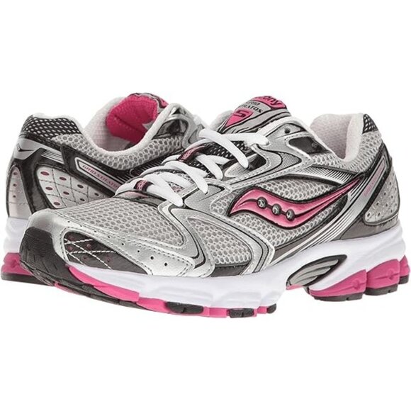 Saucony Womens Oasis 2 Athletic Running Shoes Size 8 Silver Pink Mesh Activewear - Picture 1 of 12